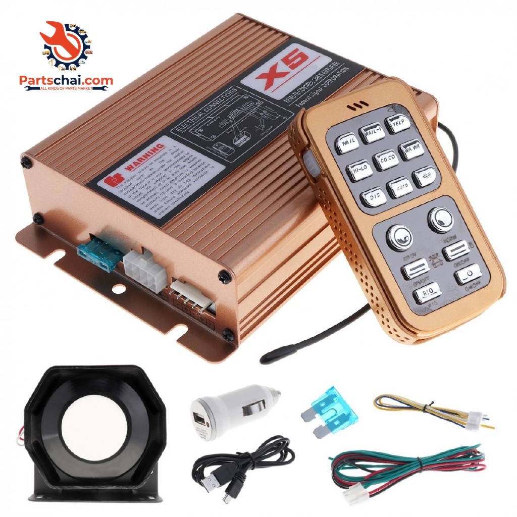 200W 8 Sound Loud Car Warning Alarm Police Siren Horn