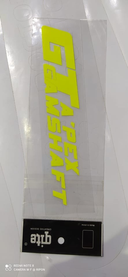 Car Monogram Logo-sticker GT A,pex gamshaft lime color