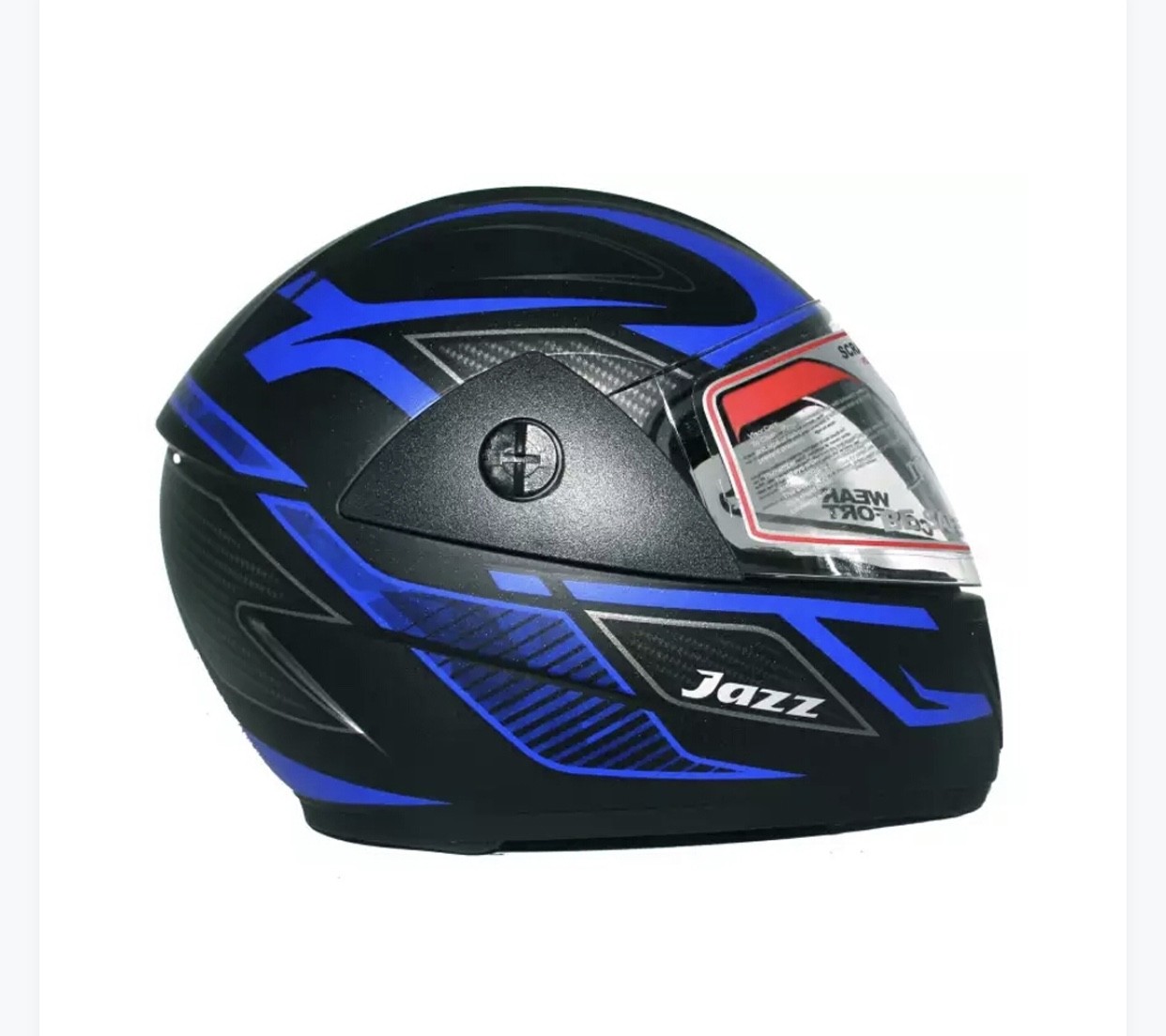 GLIDER Jazz D8 Full Face Helmet -Matt Black Blue