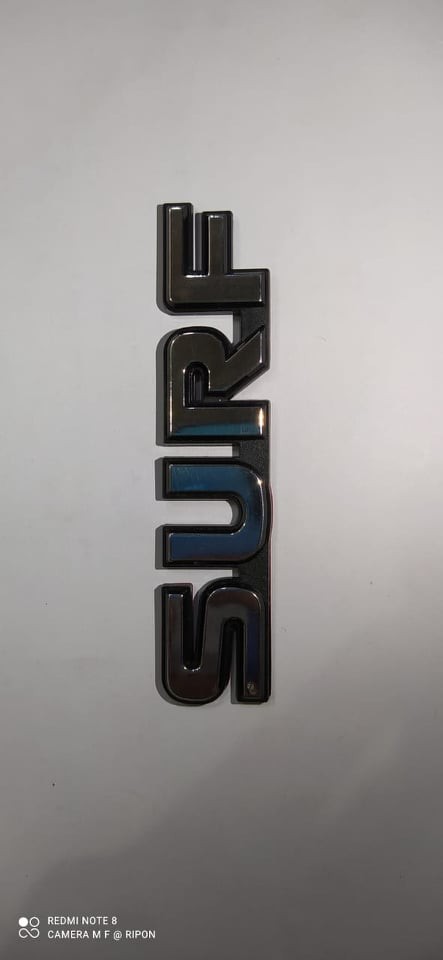 Car Monogram Logo SURF Body Silver color