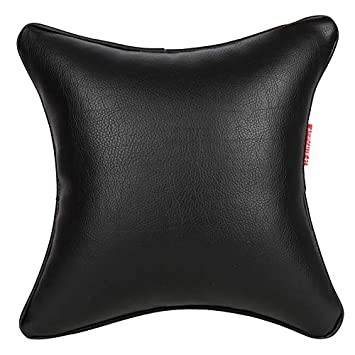 Car Leather Pillow Black