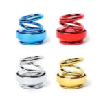 Fancy Spiral Double Ring Rotating Car Perfume Air Freshener For Dashboard Multi Color