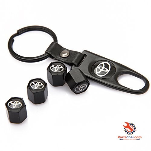 Car Tire Valve Stem Cap Air Covers with Keychain