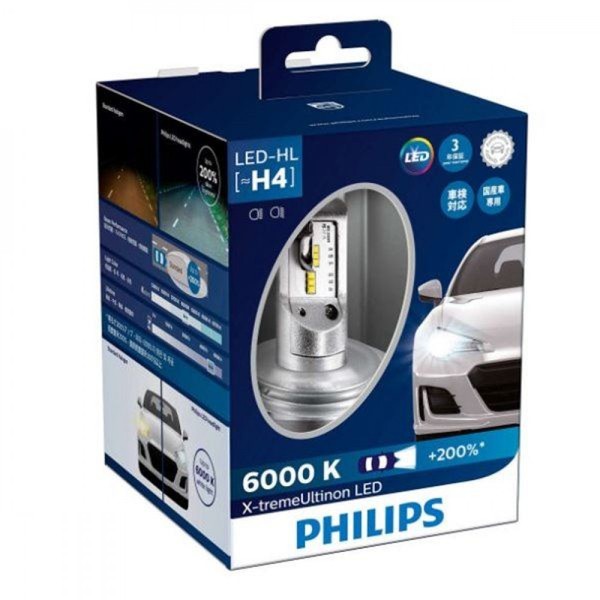 PHILIPS H4 LED HEADLIGHT BULB- 6000K