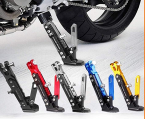 Universal Heavy Duty CNC Aluminum Alloy Adjustable Kickstand Foot Side Stand for Motorcycle, Scooty Bike Side Stand for Support Parking