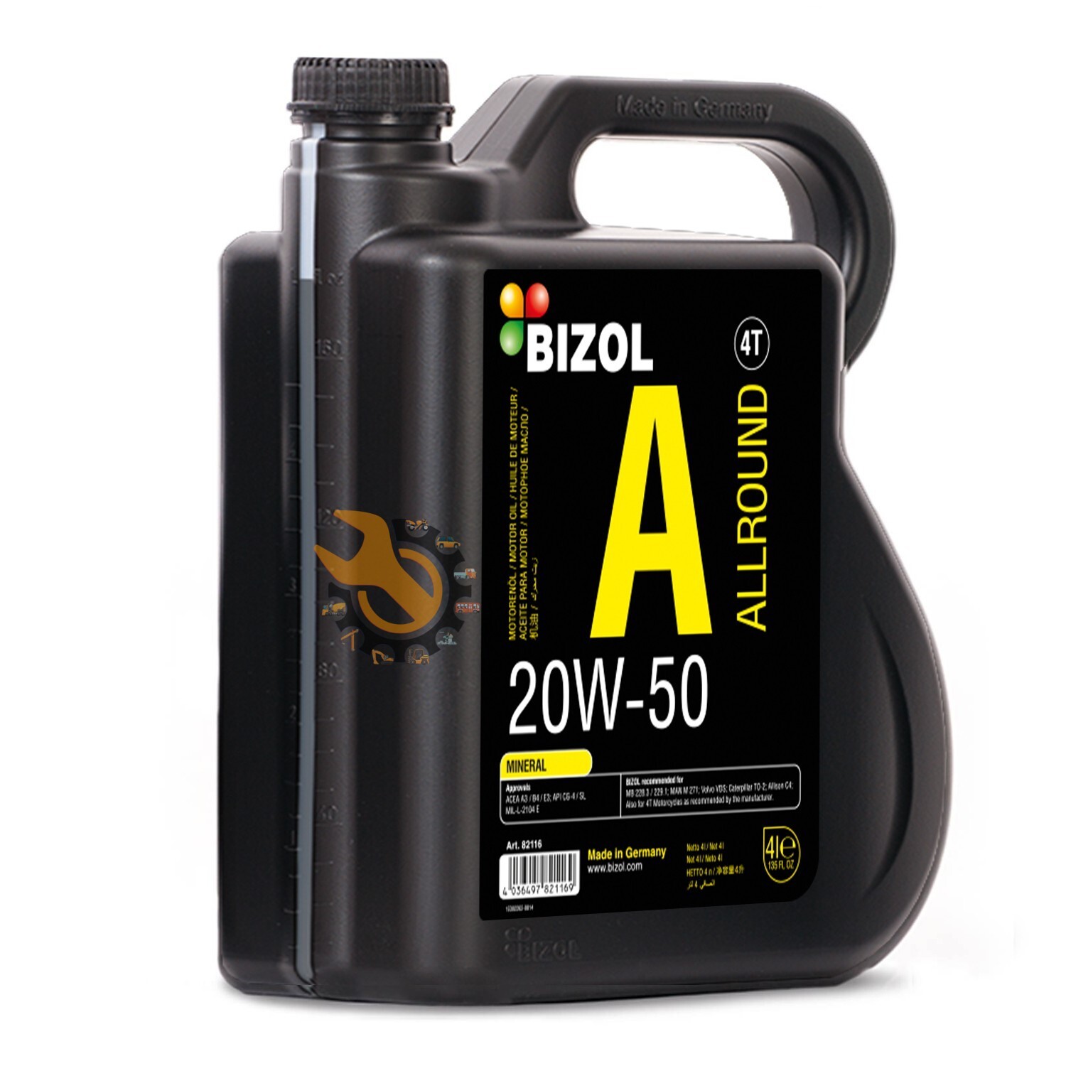 BIZOL Allround 20W-50 Engine Oil 4L