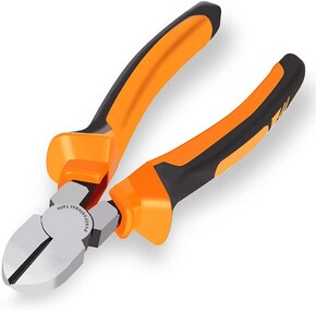BOENFU Wire Cutters for Artificial Flowers, Crafting, Heavy Duty Side Cutting Pliers, Orange, 6 Inches
