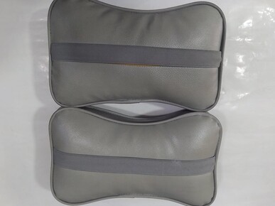 Solid Bone Shape Headrest Pillow PU Leather Cloth Car Head Neck Rest Cushion