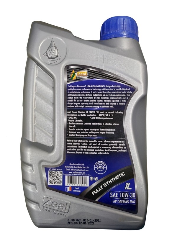 ZEAL ZEPACE PLATINUM 4T 10W-30 SYNTHETIC TECHNOLOGY