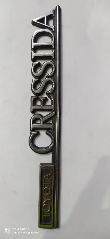Car Monogram Logo Silver Color Toyota CRESSIDA