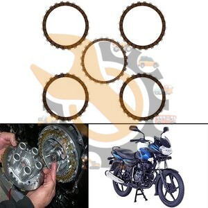 Autofy Aluminium Clutch Plates For Bajaj Pulsar-150/ UG-4 (Set of 5) Clutch Plate