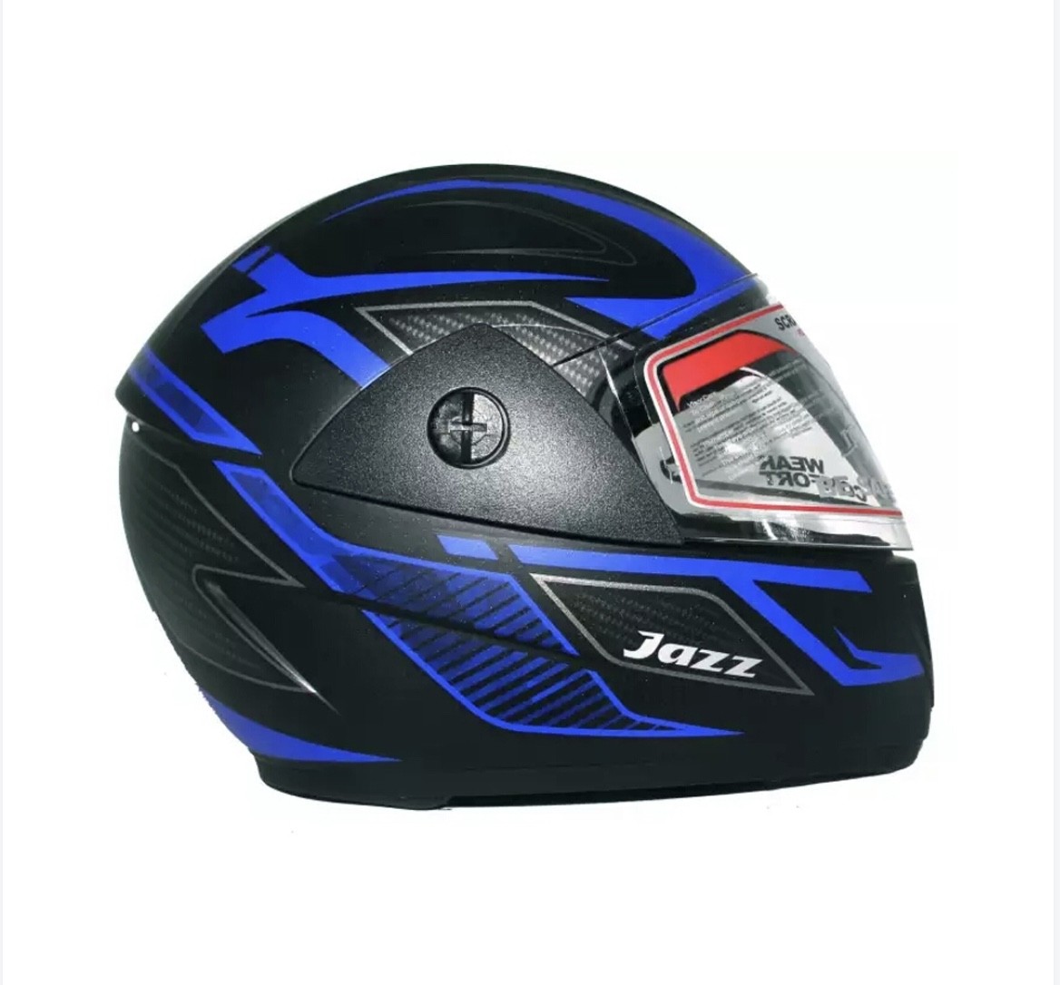 GLIDER Jazz D8 Full Face Helmet -Matt Black Blue