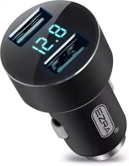 Fast Car Charger, 3.4A Duel USB Fast Charging Car Charger Socket for All USB Supported Smartphones and Tab with a Cable