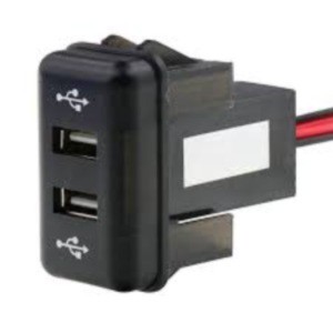 Car Dual USB Power Socket with LED Light