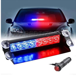 Waterproof 8 LED Red Blue Police Flashing Light for All Cars