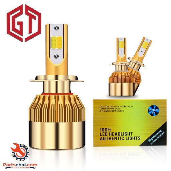 C6 LED Headlight Dual Color White Yellow