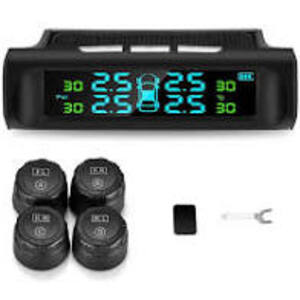 Solar Tpms Car Monitoring 4 External Automatic Alarm System Tire Pressure Temper