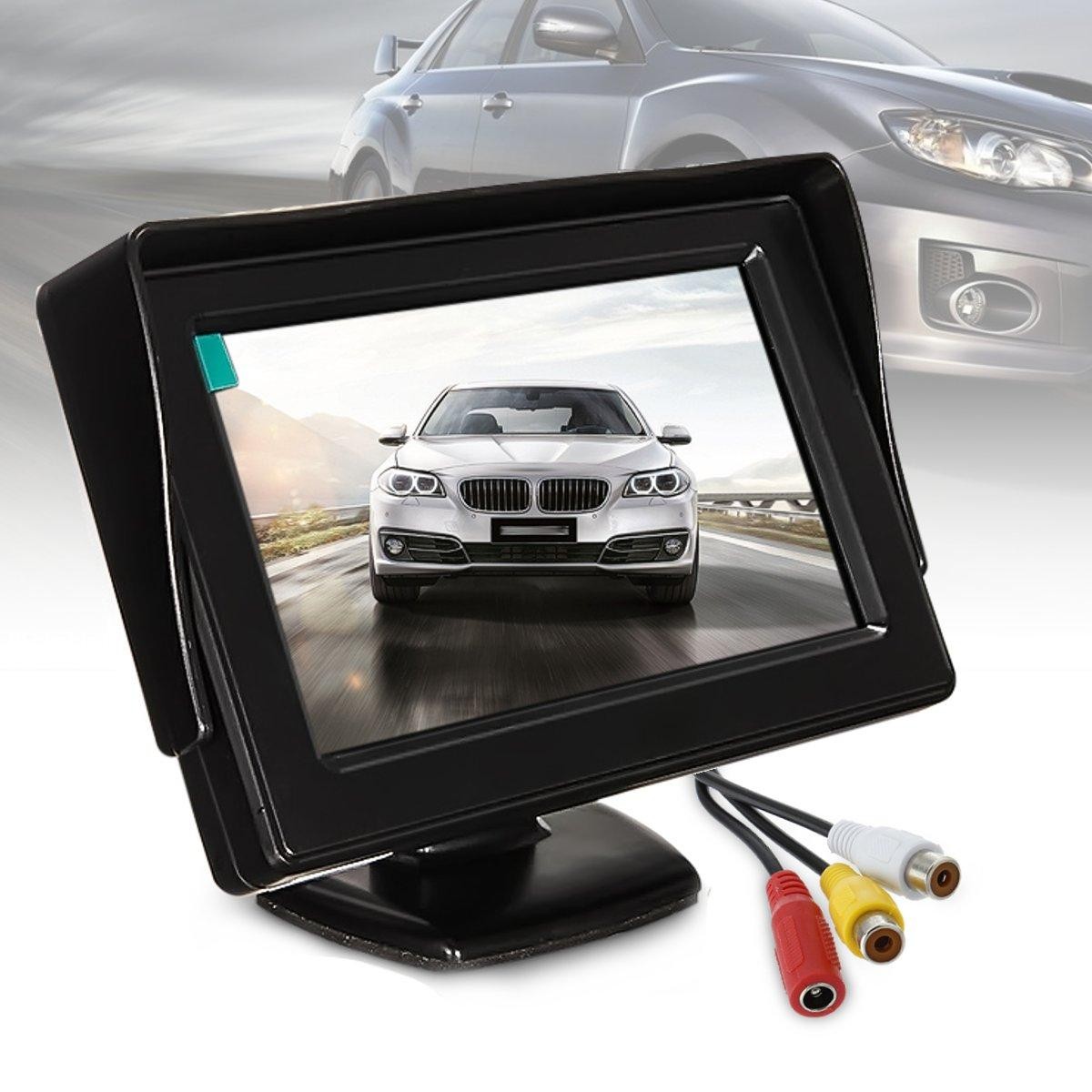 4.3 TFT LCD Folding Car Rear-View Stand Security Monito