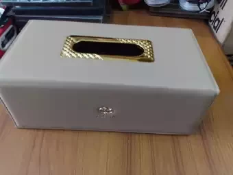 Squae Shape Leather Tissue Box For Cars